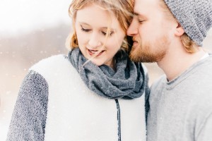 candid moment at indiana winter engagement session
