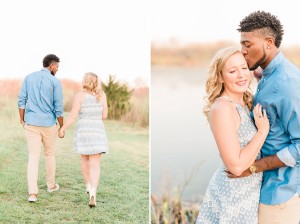 Sunrise Engagement Session bi-racial couple fairfield lakes