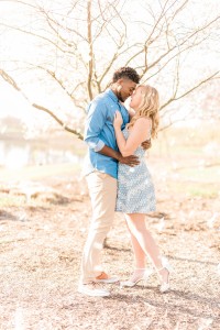 Sunrise Engagement Session bi-racial couple fairfield lakes
