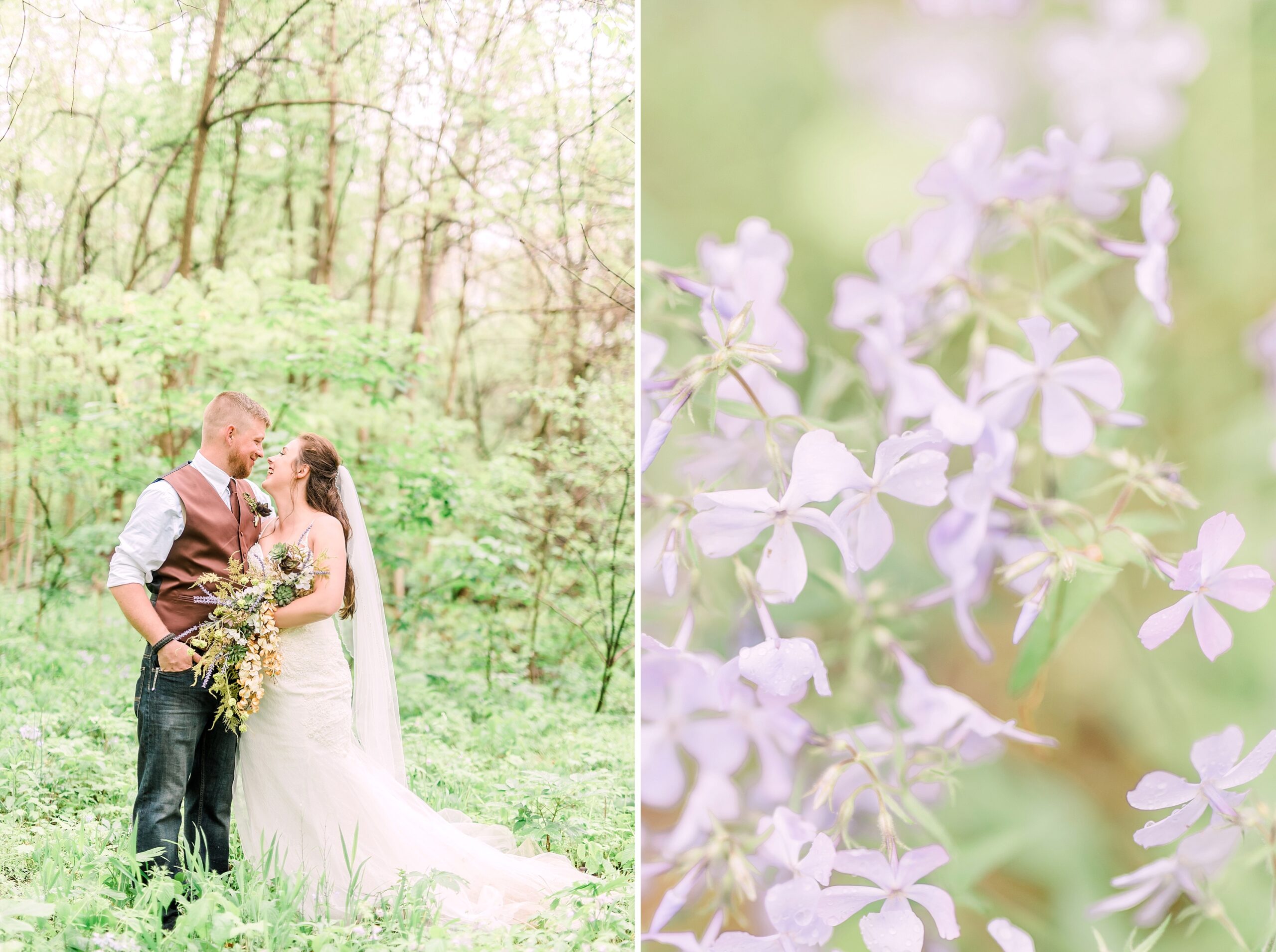 Indiana Wedding spring succulents outdoors
