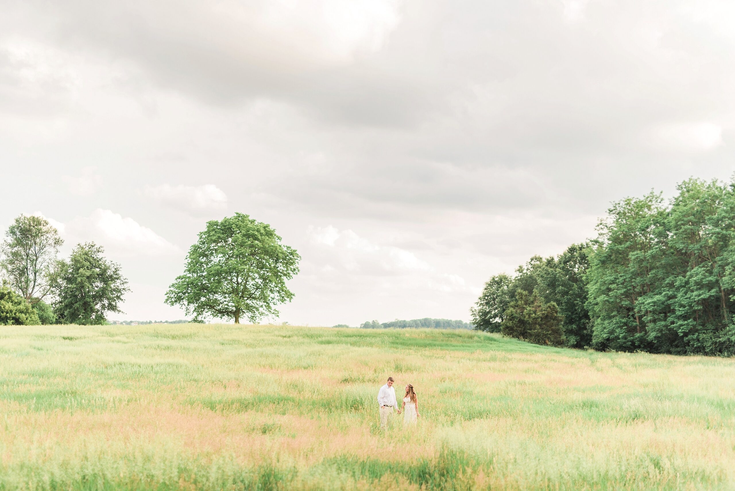 Summer Boho Nature Lafayette Indiana Tall Grass Field Engagement