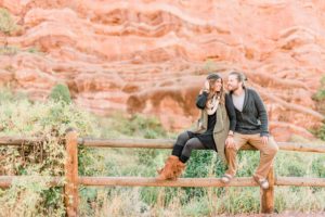 Boulder, Colorado engagement session red rocks