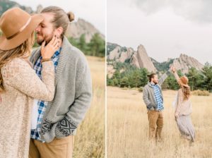 Boulder, Colorado engagement session flatirons