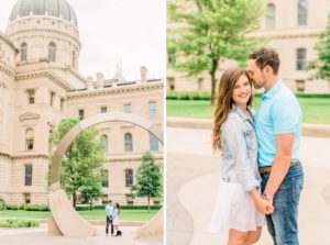Romantic Indianapolis Canal Engagement