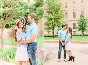Romantic Indianapolis Canal Engagement