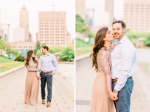 Romantic Indianapolis Canal Engagement