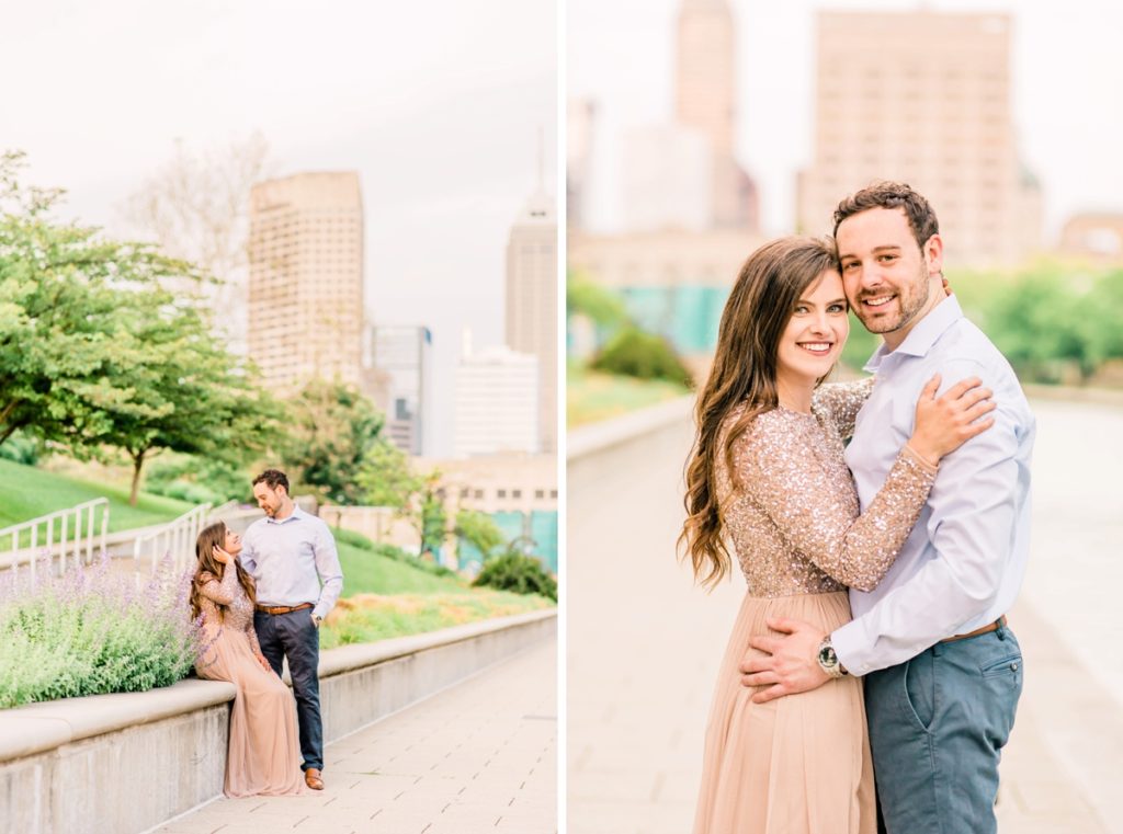 Romantic Indianapolis Canal Engagement