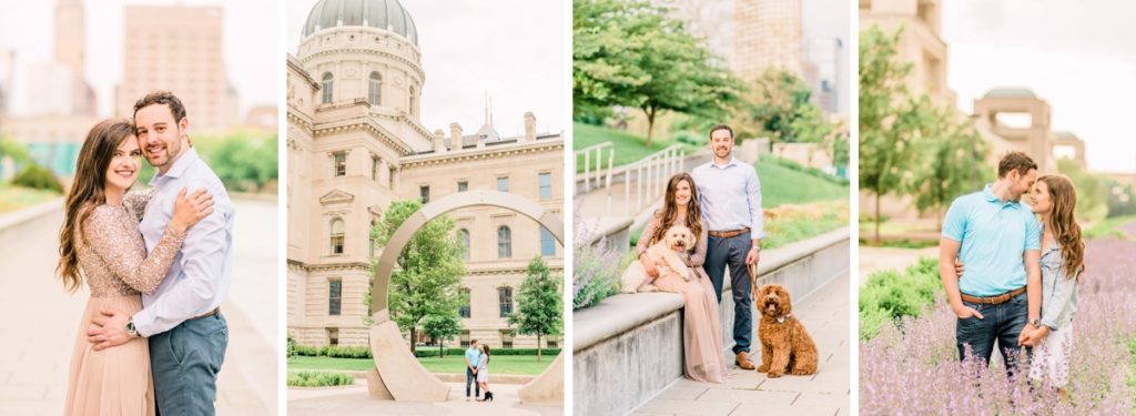 Romantic Indianapolis Canal Engagement