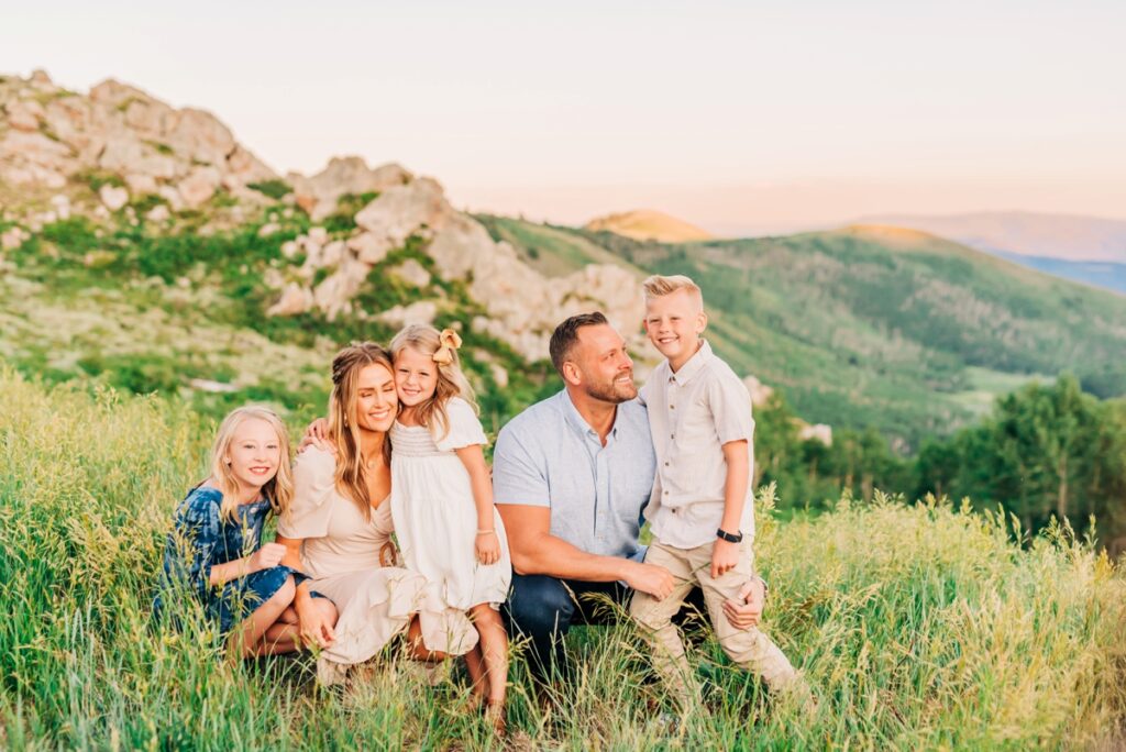 Utah Mountains Sunset Family Session Indiana Family Photographer