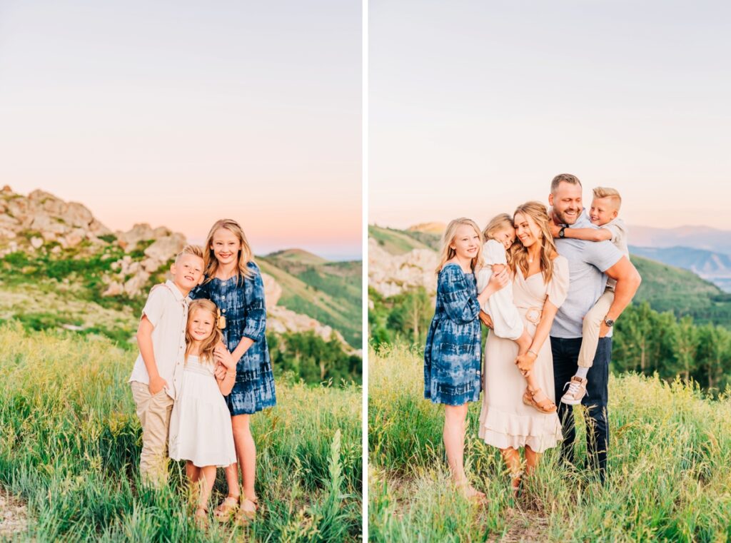 Utah Mountains Sunset Family Session Indiana Family Photographer