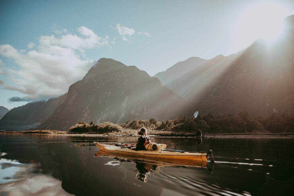South Island New Zealand milford sound roscos kayaks 