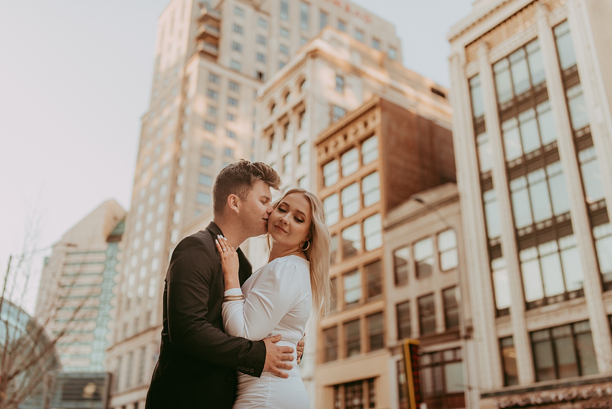 Monument Circle Indianapolis Engagement Session